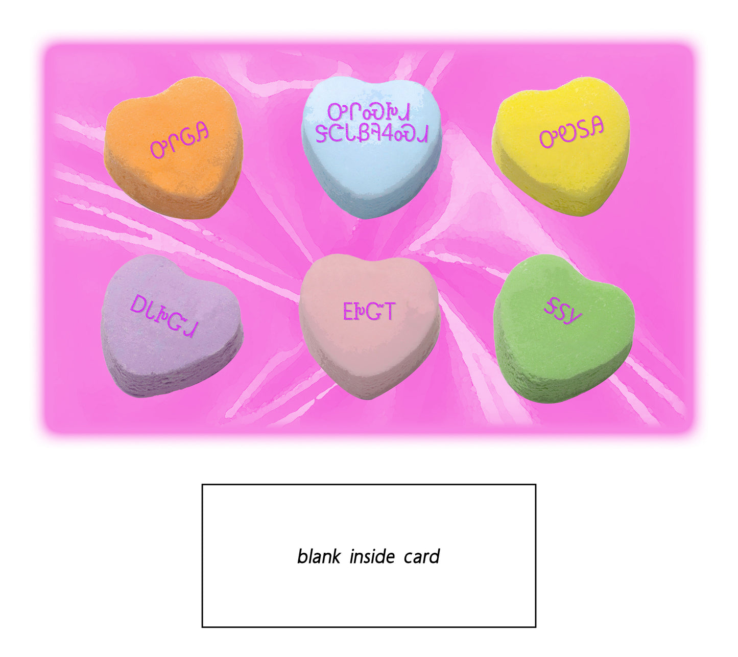 Tsalagi Candy Hearts Card